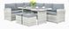 Садові меблі для тераси з техноротанга Salo White Grey