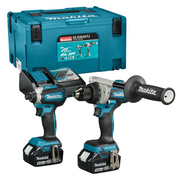Набір Makita DLX2544TJ 18V: дриль-шуруповерт і ударний шуруповерт з 2 акумуляторами 5.0Ah