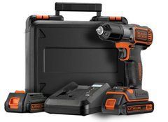 Автоматична дрель-шаруповерт Black+Decker 18в 2 X 1,5аг Li-Ion + валіза Asd18Kb