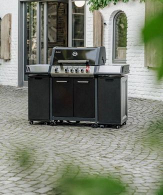 Гриль-барбекю газовий для саду Monroe Black Pro 4 Enders