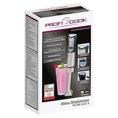 Погружной блендер ручной беспроводной USB 200 Вт ProfiCook PC-SM 1237