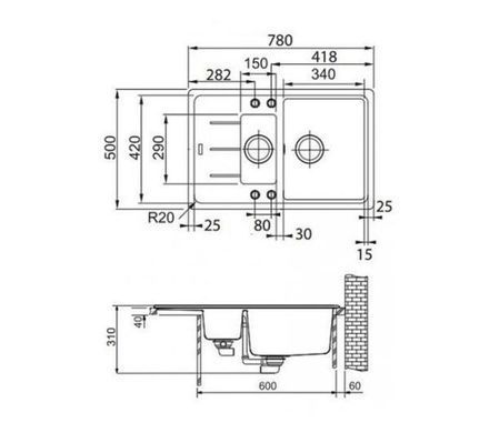 Кухонна мийка Franke Basis BFG 651-78 - сірий