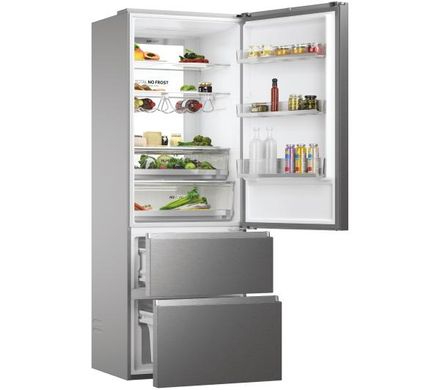 Холодильник Haier 3-дверный HTW7720ENMP Full No Frost - 200,6 см - выдвижной ящик с контролем влажности