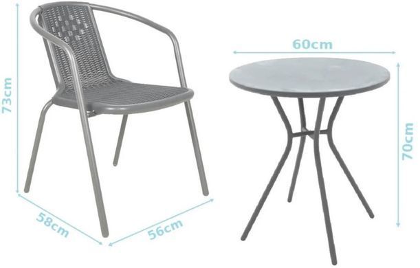 Меблі для балкона на двох коричневий Simple Focus Garden