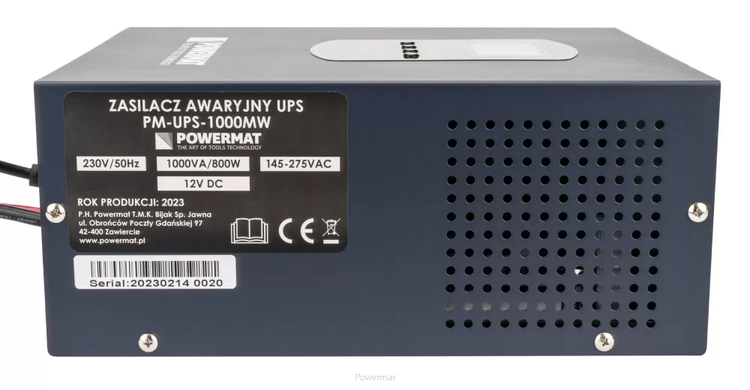 Аварійне джерело живлення UPS LCD 1000VA 800W PM-UPS-1000MW