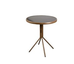 Круглый стол 61 см коричневая рамка