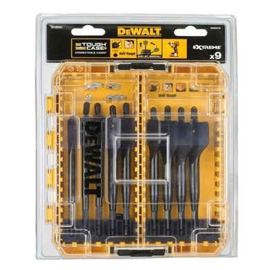 Свердла перові&nbsp;9 шт&nbsp;12&ndash;32 мм набір DT70751&nbsp;DeWALT