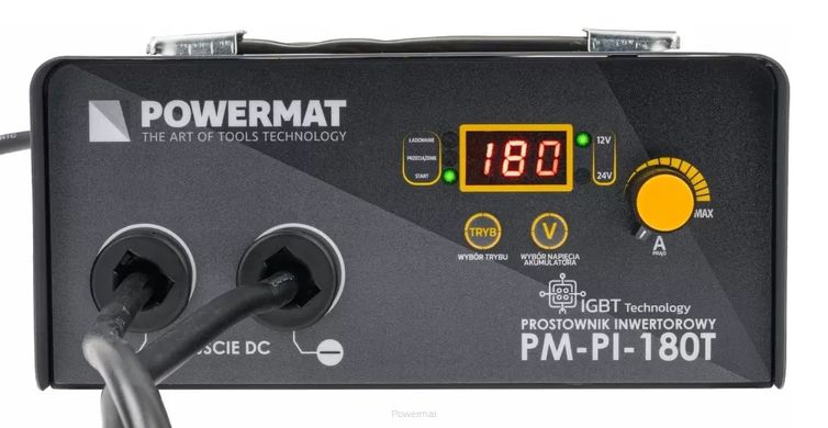 Інверторний зарядний пристрій з пуско-зарядним пристроєм 180А 12/24 В 30А Powermat PM-PI-180T