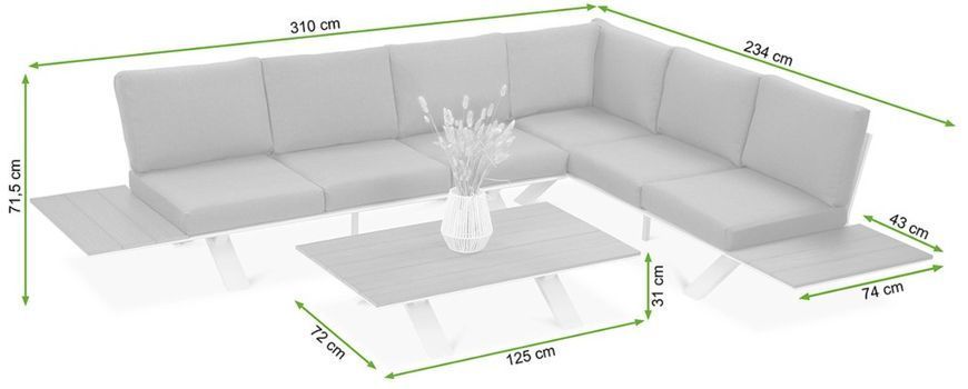 Садові меблі для відпочинку Focus Garden Sorrento Wood Білий