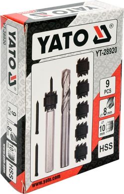 Набор для удаления швов Yato 9 элементов 8/10mm YT-28920