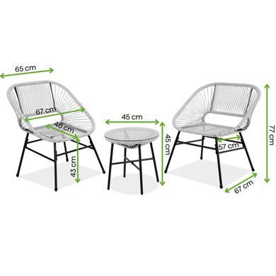 Комплект меблів для саду 2+1 MAYA NEW Beige Bj&oslash;rkka