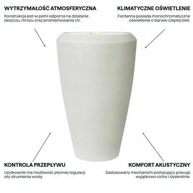 Фонтан садовый Cascadia LED бежевый MoodMe