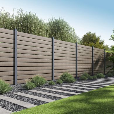Забор композитный WPC NEO Oak для мягкой почвы 1,8 м Gutroof