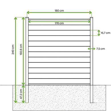 Забор композитный WPC NEO Oak для мягкой почвы 1,8 м Gutroof