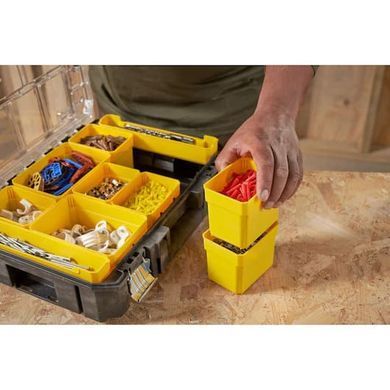 Органайзер з прозорою кришкою 10 комірок, набір 2 шт&nbsp;STANLEY FATMAX PRO-STACK
