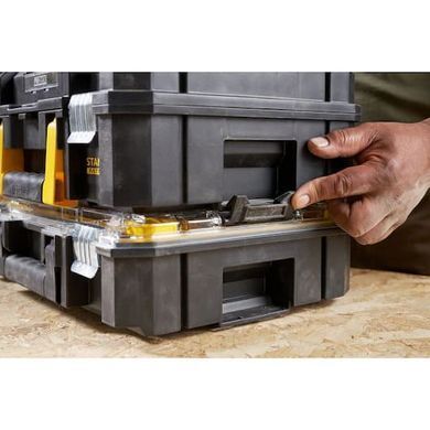 Органайзер з прозорою кришкою 10 комірок, набір 2 шт&nbsp;STANLEY FATMAX PRO-STACK
