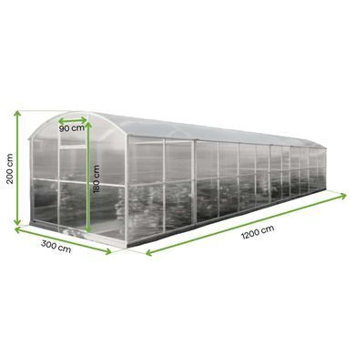 Садова теплиця з полікарбонату 6 мм MUSERA 3 &times; 12 м Cultivo