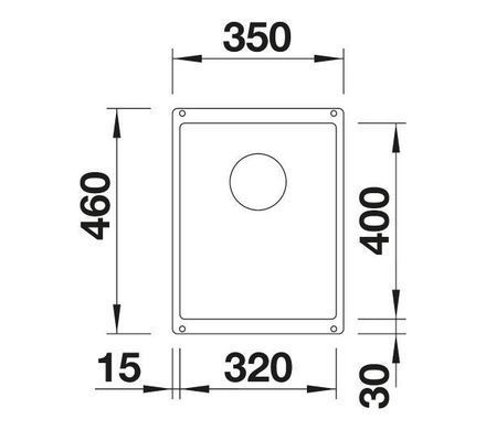 Кухонная мойка Blanco SUBLINE 320-U 525983 черный - гранит, подвесная