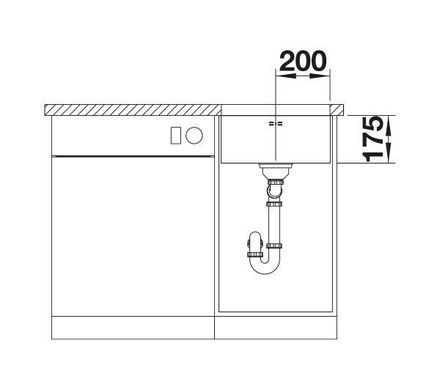 Кухонна мийка Blanco SUPRA 400-U 518201 сталь - підвісна