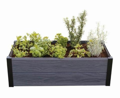Контейнер для вирощування овочів підвищений графітовий Maple Trough 106 X 50 X 32 см