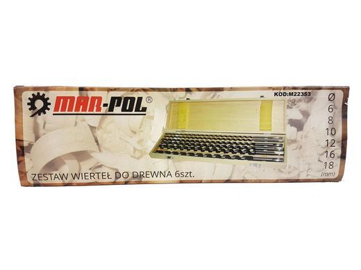 Свердла по дереву 6PCSX460 мм Marpol