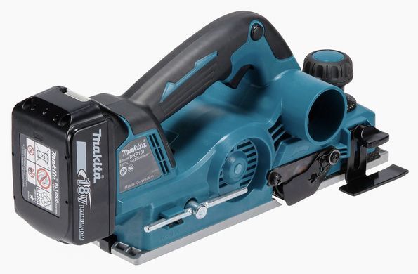 Электрорубанок по дереву с аккумулятором в кейсе Makita DKP181RTJ
