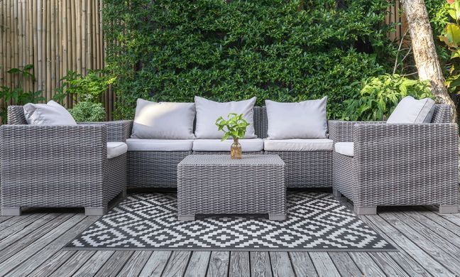 Килим для тераси Scandi Grey 120x180 см поліпропіленовий MoodMe