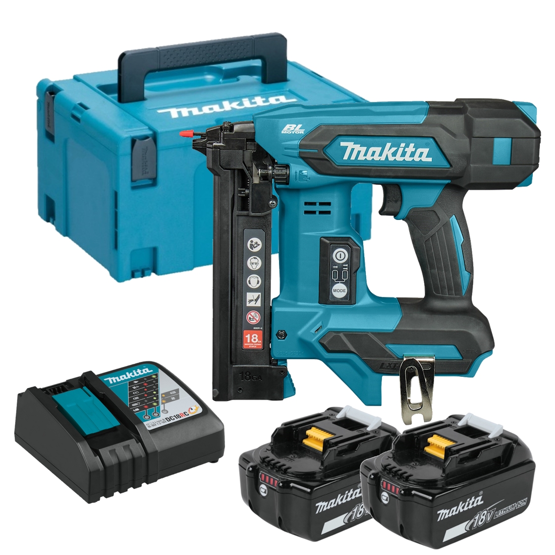 Степлер Makita DST630RFJ 18V 9,5–38 мм: аккумуляторный, 2 аккумулятора 3.0Ah, кейс MAKPAC