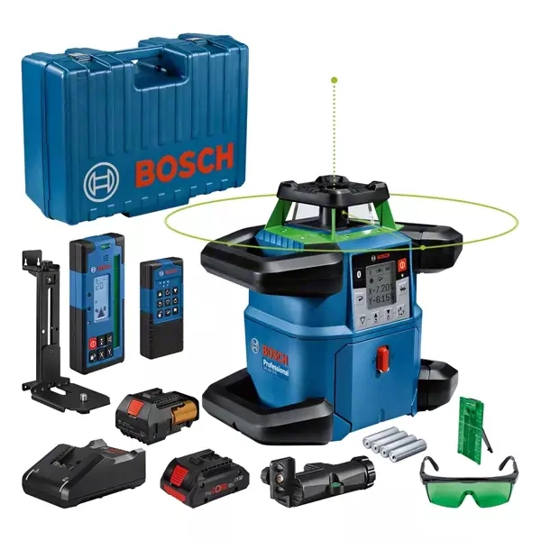 Ротационный лазерный нивелир BOSCH GRL 650 CHVG зелёный с приёмником LR 65 G