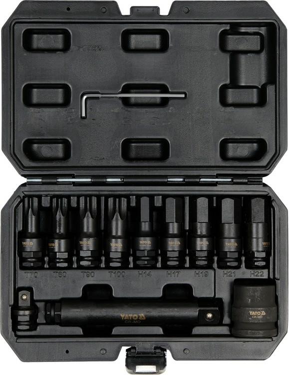 Ключи ударные Torx / Hex YATO 12 шт. 10655