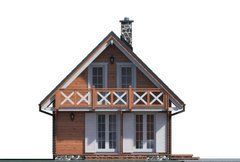 Деревянный коттедж с мансардой и балконом GOLDAR 80 м&sup2; Nordenwood