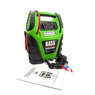 Багатофункціональний пусковий пристрій Bass Polska 5970 + компрессор + LED лампа + USB