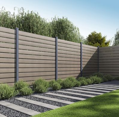 Забор композитный WPC NEO Oak для твердой почвы 1,8 м Gutroof