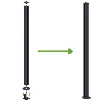 Забор композитный WPC NEO Oak для твердой почвы 1,8 м Gutroof