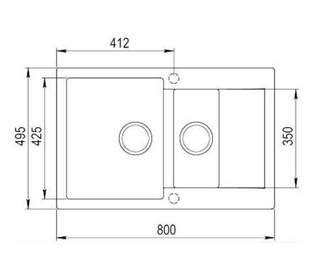 Кухонная мойка Teka CLIVO 60 B-TQ оникс - tequarc, встраиваемая в столешницу, сушилка