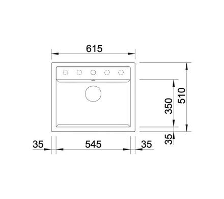 Кухонна мийка Blanco DALAGO 6 517320 - граніт - врівень зі стільницею