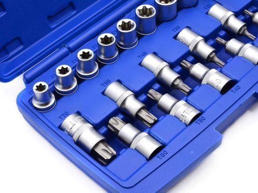 Набір головок і біт Torx 1/2" 19 шт Geko G13565
