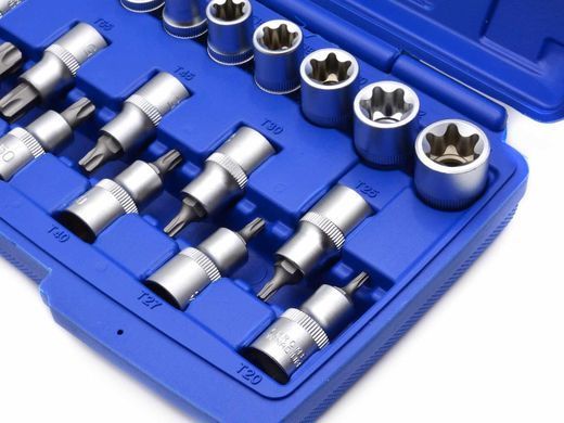 Набір головок і біт Torx 1/2" 19 шт Geko G13565