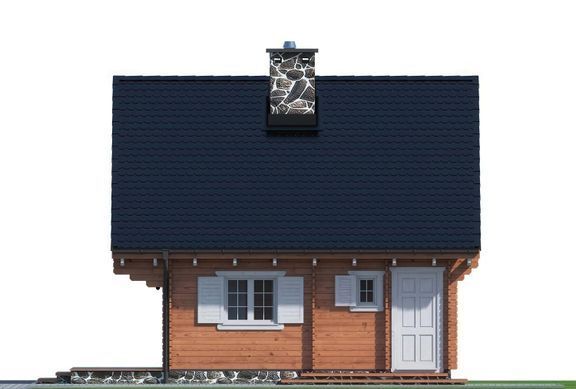 Дерев'яний котедж із мансардою та балконом GOLDAR 80 м&sup2; Nordenwood