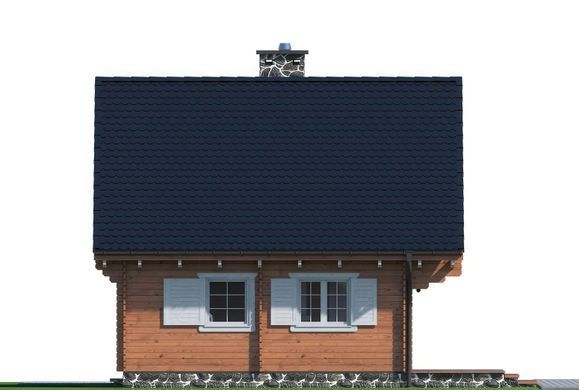 Дерев'яний котедж із мансардою та балконом GOLDAR 80 м&sup2; Nordenwood