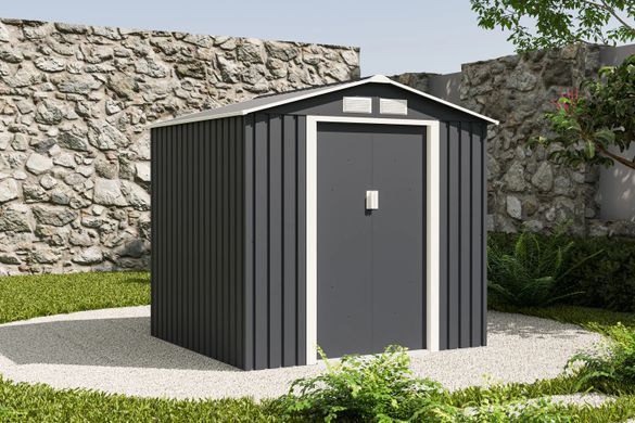Сарай металевий садовий VECTOR 7x6 Cold Grey Hardmaister