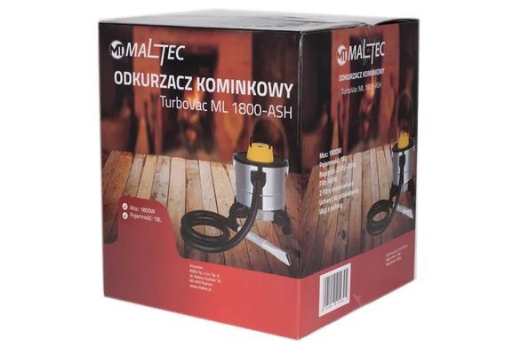 Пилосос для золи 18 л 1800 Вт MalTec ML1800-ASH