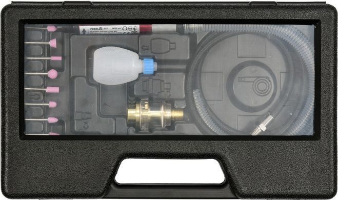 Шліфмашина пневматична VOREL 1/4" 3 мм, 54000 об/хв + насадки + кейс