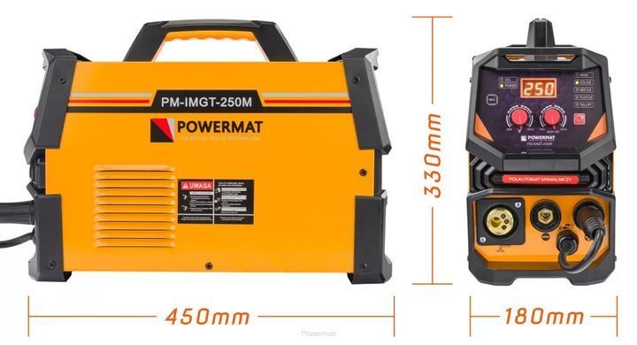 Зварювальний апарат MIGOMAT MIG MMA TIG LIFT 250A FLUX PM-IMGT-250M Powermat