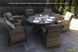 Обідній комплект із ротанга Focus Garden Barcelona Melange Grey