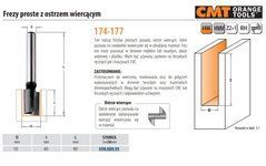 CMT Фреза HM D=10 I=40 L=90 S=8 прямая со сверлящим лезвием