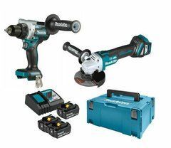 Комбинированный набор Makita 18V Dlx2431Tj (Ddf486+Dga513) 3X5,0Ah Makpac