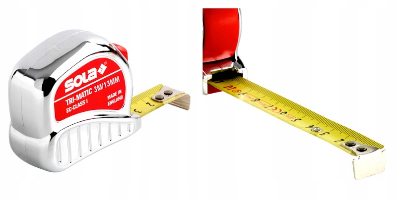 Рулетка SOLA TRI-MATIC 8 м, стальная лента 25 мм, автоматическая смотка