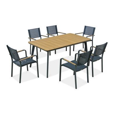 Вуличні столи та стільці Focus Garden Tacoma 160/6 Графіт Tacoma 160/6