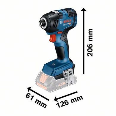 Акумуляторний ударний гайковерт - без акумулятора та зарядного пристрою Bosch Professional GDR 18V-200